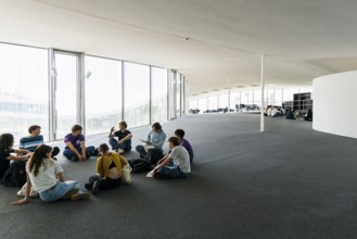Interior view, Rolex Learning Centre, École polytechnique fédérale de Lausanne, EPFL, Lausanne,