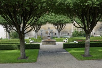 Monastery garden of the former Franciscan monastery in Cheb, Cheb, Eger, Egerland, Bohemia, Czech