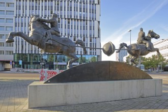 Magdeburg hemispheres by Thomas Virnich 2012, monument to physicist and mathematician Otto von