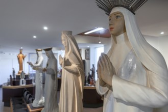 Religious statuettes in museum near Our Lady of Beauraing, Notre-Dame de Beauraing sanctuary, place