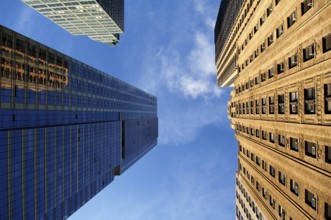 Skyscraper against the sky, New York City, USA