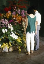 Vistors to the 1965 Orchid Show, Singapore Turf Club, Singapore, Southeast Asia, 1965