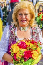 The boss of the historic Oktoberfest attraction Teufelsrad, Elisabeth Polaczy, Wiesnwirte