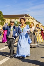 Alt-Monachia-Gesellige Bürgerzunft in historical costumes, Trachten- und Schützenzug, Oktoberfest,