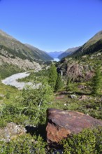 Hiking area above the Faggenbach in the Kaunertal, in the area of the Gepatsch Glacier in the
