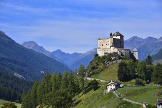 Tarasp Castle in the Lower Engadine, Graubünden, Switzerland