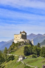Tarasp Castle in the Lower Engadine, Graubünden, Switzerland