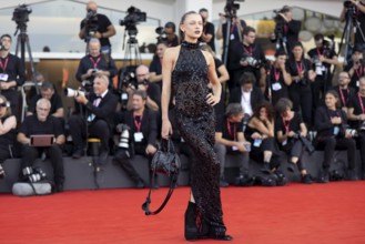 Venice, Italy - 2 September 2025: Guest during the red carpet of - A house of Dynamite - during the