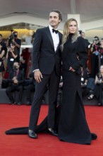 Venice, Italy - 2 September 2025: Rory St. Clair Gainer, Rebecca Ferguson during the Red Carpet of