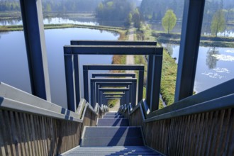 Himmelsleiter viewpoint, Tirschenreuther Teiche, Waldnaabaue, Große Teichpfanne, Vizinalradweg,