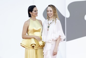 Venice, Italy - 3 September 2025: Noemie Merlant, Fanni Wrochna during the Red Carpet of - Duse -