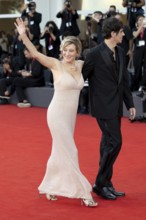 Venice, Italy - 3 September 2025: Valeria Bruni Tedeschi and Pietro Marcello during the Red Carpet
