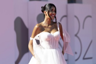 Venice, Italy - 3 September 2025: Ahlam El Brinis during the red carpet of - The Voice Of Hind