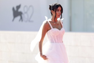 Venice, Italy - 3 September 2025: Ahlam El Brinis during the red carpet of - The Voice Of Hind