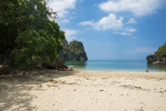 White sandy beach, Sabai Beach, Koh Mook, Trang Province, Southern Thailand, Andaman Sea, Thailand