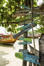 Restaurant on the beach, Koh Mook, Trang Province, Southern Thailand, Andaman Sea, Thailand