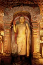 Buddha statues and murals in Dambulla Cave Temple, Dambulla, Sri Lanka