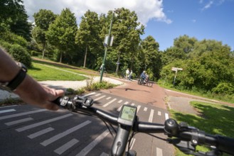 Cycling in the Dutch city of Houten, south of Utrecht, around 50, 000 people live here and work in