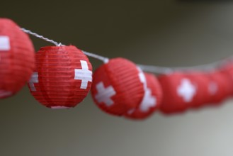 Lantern necklace with Swiss cross, for the bank holidays on 1 August, Switzerland