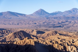 View of volcanoes on the Chilean-Bolivian border, San Pedro de Atacama, San Pedro de Atacama,