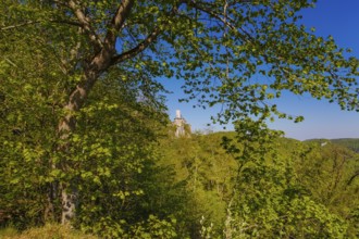 Lichtenstein Castle, fairytale castle of Württemberg, romantic fairytale castle on the eaves of the