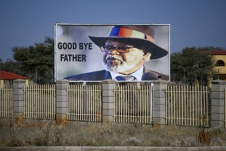 Plaque of honour for Hage Gottfried Geingob, President of Namibia between 2025 and 2024, at