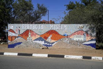 Sign at the Rehoboth Museum, town museum, Rehoboth, Hardap Region, Namibia