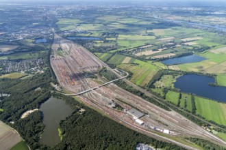 Maschen marshalling yard, Lower Saxony, Hamburg, transport, railway, rail, Deutsche Bahn, aerial