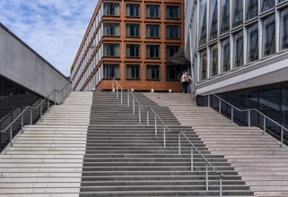 Stairs to San-Francisco-Straße at Westfield Shopping Centre, Hamburg, Germany