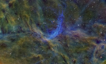 WR134, false colour image in Hubble Palette, a variable Wolf-Rayet star in the constellation Swan