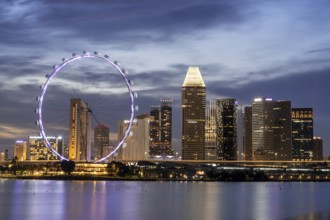 Singapore Flyer and Skyline, Marina East, Southeast, Singapore