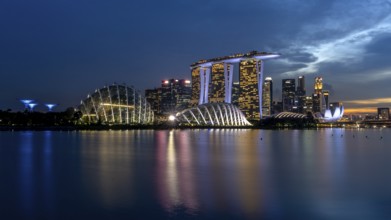 Marina Bay Sands Hotel and Skyline, Marina East, Southeast, Singapore