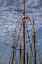 Detroit, Michigan - 9 August 2025 - Four schooners visit Detroit for the Sail Detroit Festival
