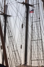 Detroit, Michigan - 9 August 2025 - Four schooners visit Detroit for the Sail Detroit Festival.