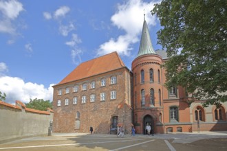 European Hanseatic Museum on Marstallweg, historic brick building, inner courtyard, Old Town,