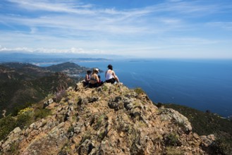 Panorama, Pic du Cap Roux, near Anthéor, Saint-Raphaël, Massif de l'Esterel, Esterel Mountains,