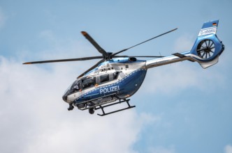 Police helicopter, Airbus Helicopters H145, of the North Rhine-Westphalia State Police, after