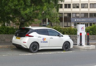 Wenea electric vehicle charging point near Ballard House, Hoe Road, city of Plymouth, Devon,