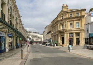 Historic Bank building from 1889, Fleet Street, Torquay, Devon, England, UK