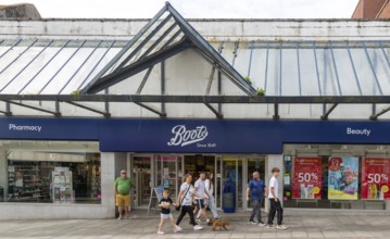 Boots shop store, Union Street, Torquay, Devon, England, UK