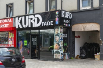 Kurd Fade barber shop, Union Street, Torquay, Devon, England, UK