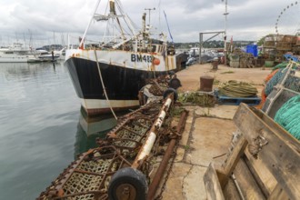FV Mary Anne BM482 fishing vessel boat in harbour, Torquay, Devon, England, UK