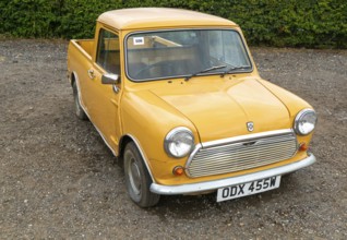 Leyland Mini 95 pick-up vehicle 1980 on display at auction, UK