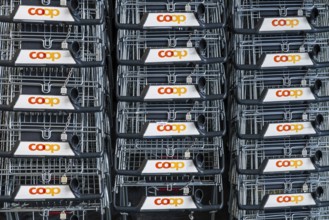 Coop shopping trolley, Interlaken, Bern, Switzerland