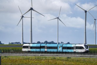 Train connection to the seaport of Eemshaven, in the Ems estuary, the British transport company