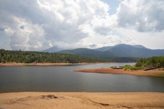 Colorado Springs, Colorado - Crystal Reservoir on Pikes Peak. The reservoir stores water for