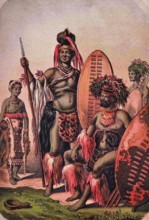Zulu warrior, colonialism, discriminatory term of the English for the indigenous population,