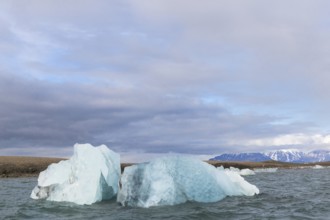 Ice floe drifting in the sea, Bamsebu, Spitsbergen, Svalbard