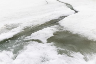 Melting glacier, water, Cooper Camp, Spitsbergen, Svalbard