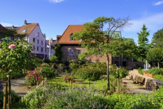 Rosengarten and Roman Museum Obernburg, am Main, Lower Franconia, Franconia, Germany